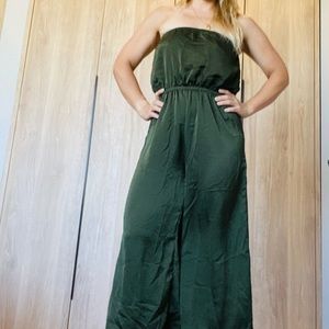 Forest green jumpsuit sz xs